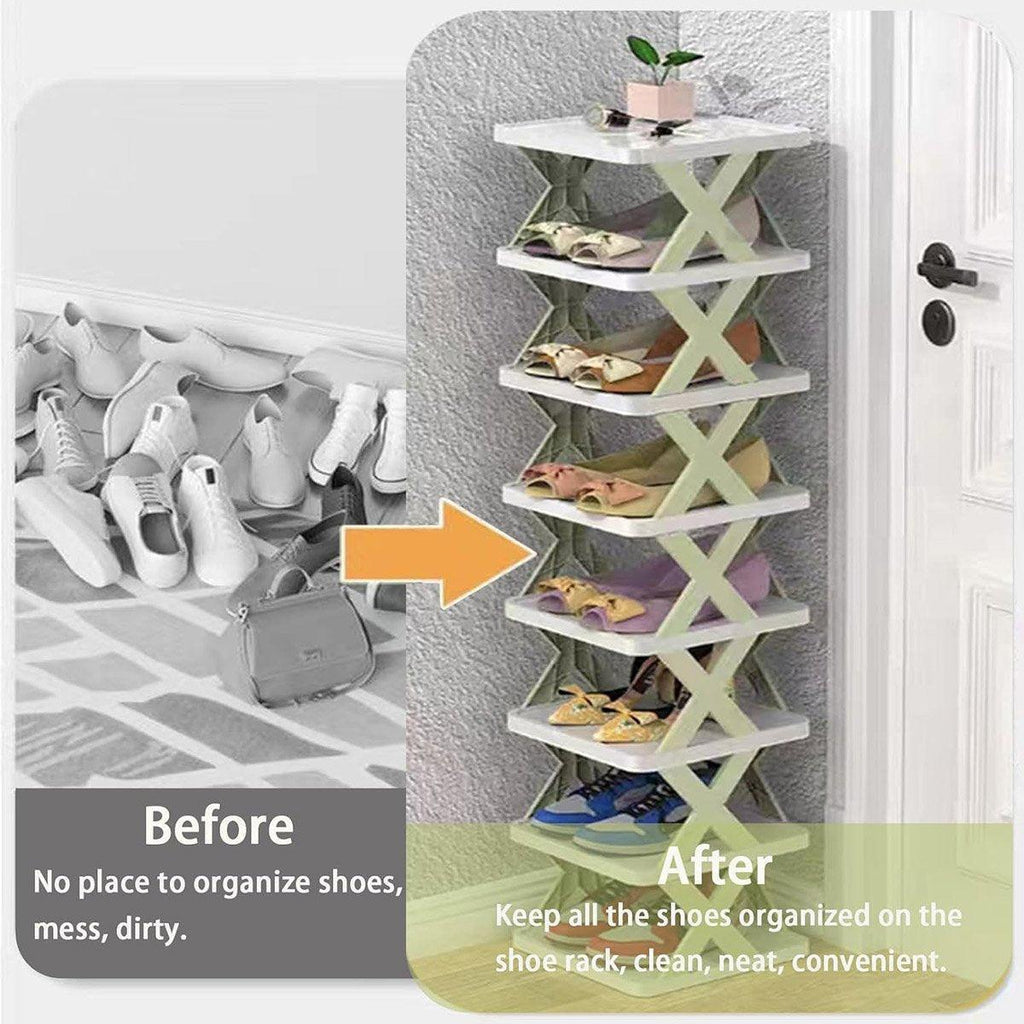 9 Tier Compact Shoe Rack for Narrow Spaces | StorageOZ