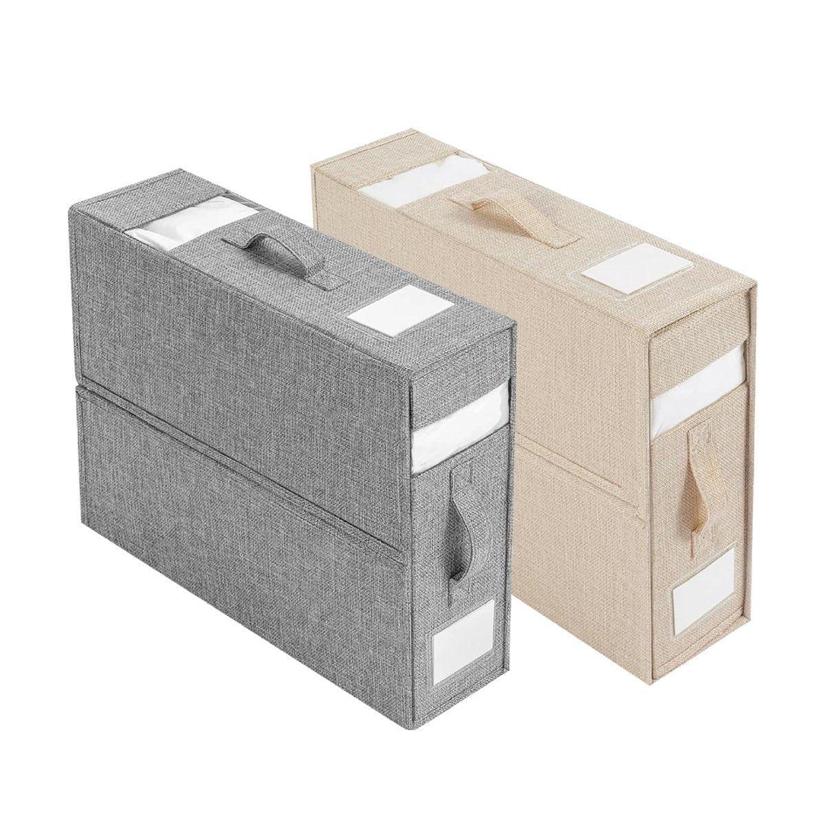 Fabric Storage Box with Window Four Colours | StorageOZ