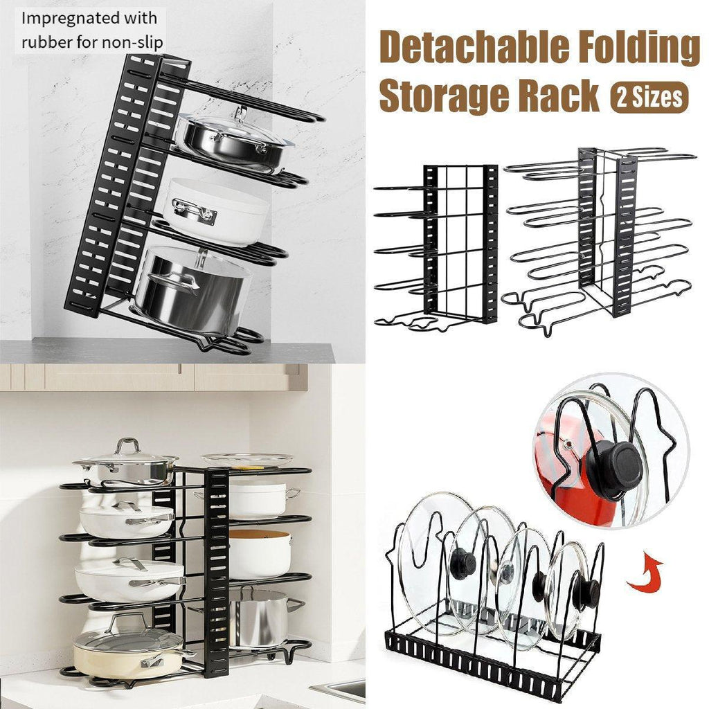 Vertical Iron Pot Lid Rack in Two Heights | StorageOZ
