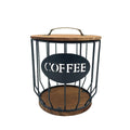 Iron Wood Coffee Capsule Basket Two Colours | StorageOZ