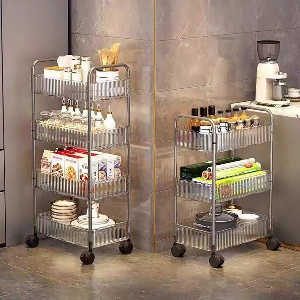 Mobile Acrylic Storage Rack 3 or 4 Tiers | StorageOZ