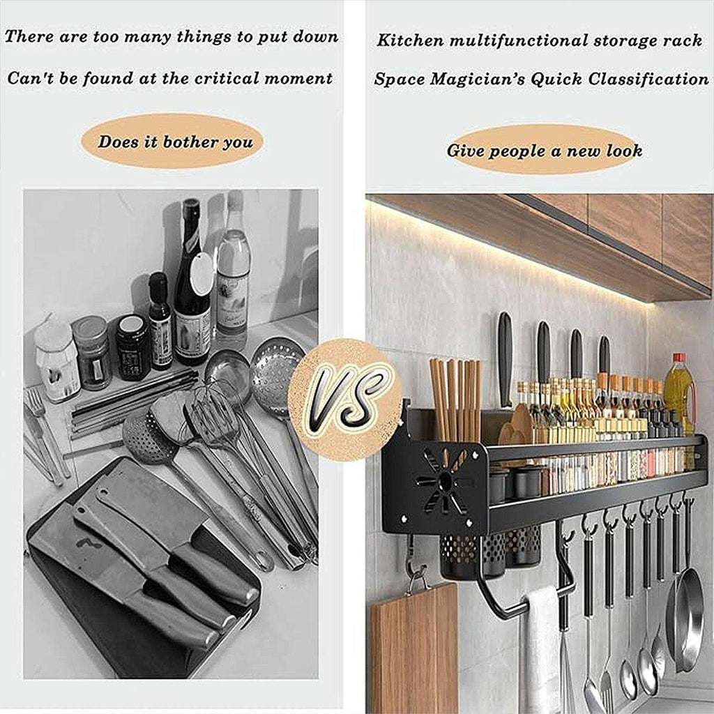 Punch Free Kitchen Wall Storage Rack Two Colours | StorageOZ