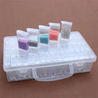 64 Grid Clear Plastic Craft Storage Box Case | StorageOZ