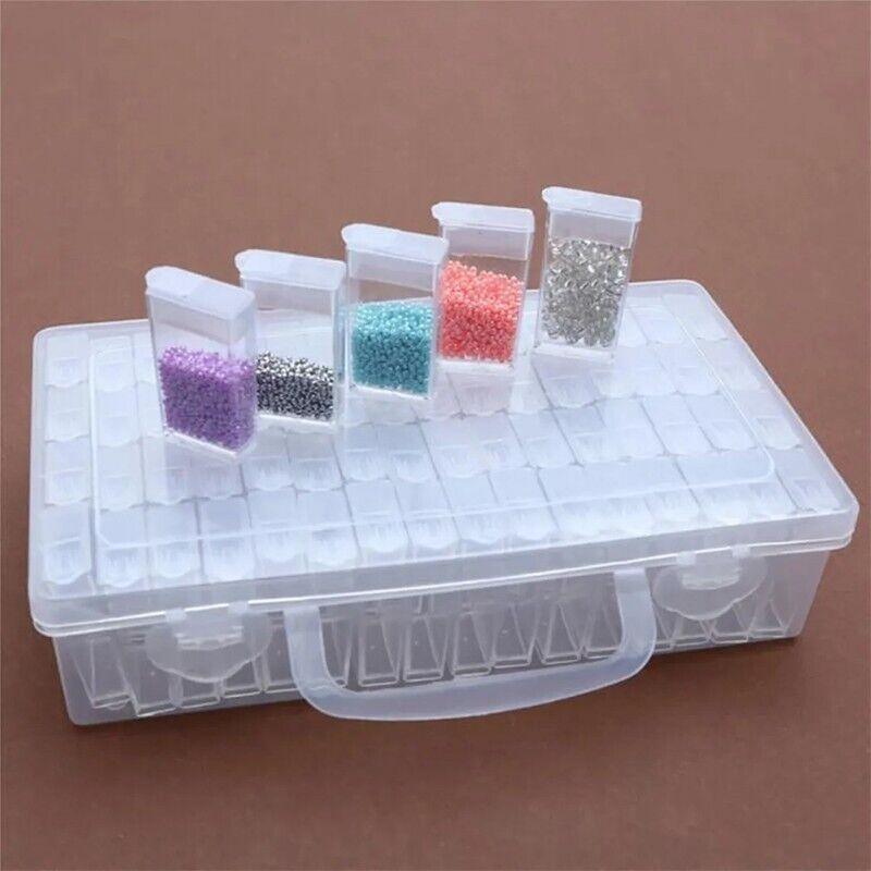 64 Grid Clear Plastic Craft Storage Box Case | StorageOZ