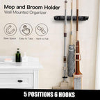 ABS Spring Clamp Mop Holder in Two Colours | StorageOZ
