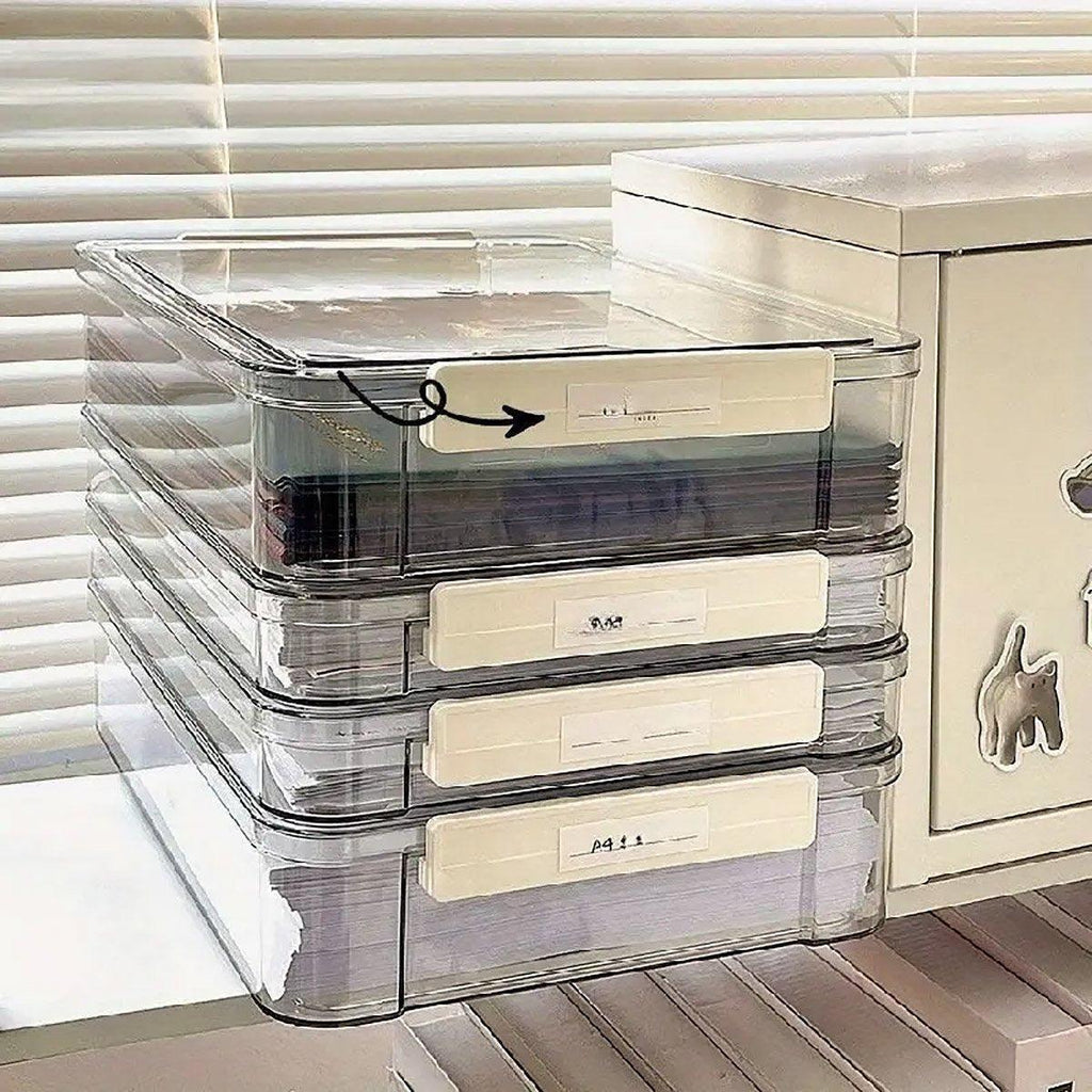 A4 Transparent File Storage Box Two Sizes | StorageOZ