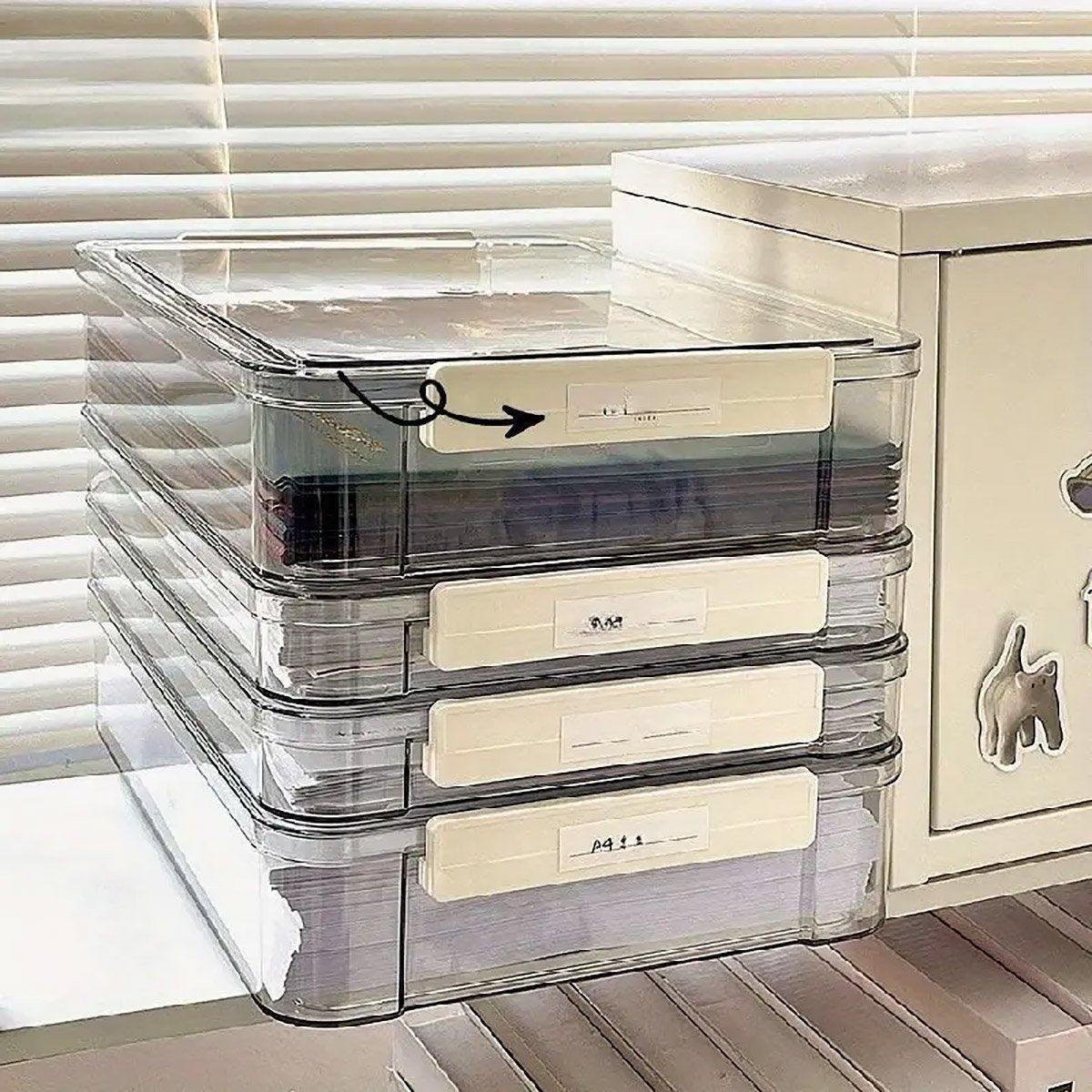 A4 Transparent File Storage Box Two Sizes | StorageOZ