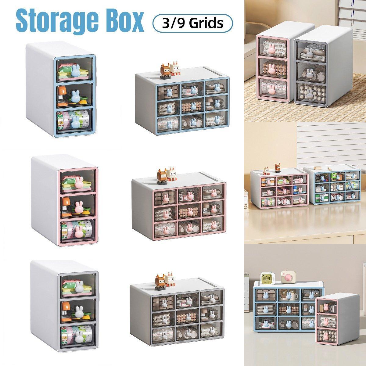 Rabbit Desktop Organiser 3 or 9 Grid Sizes | StorageOZ