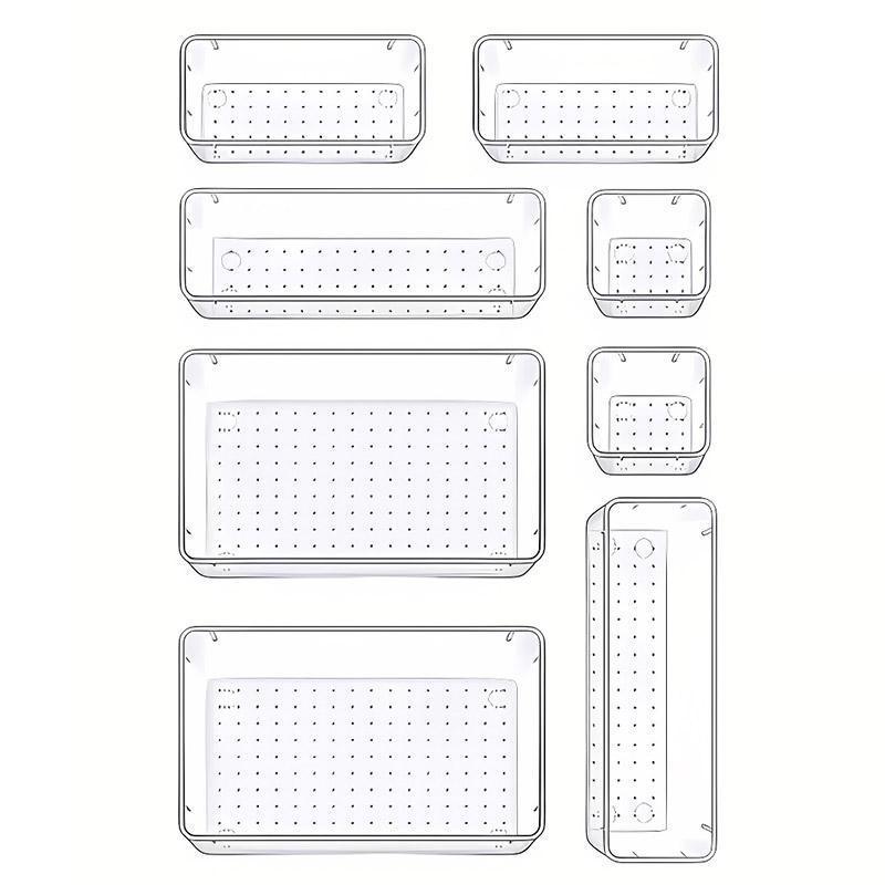 Clear Drawer Organiser Set in Three Packs | StorageOZ