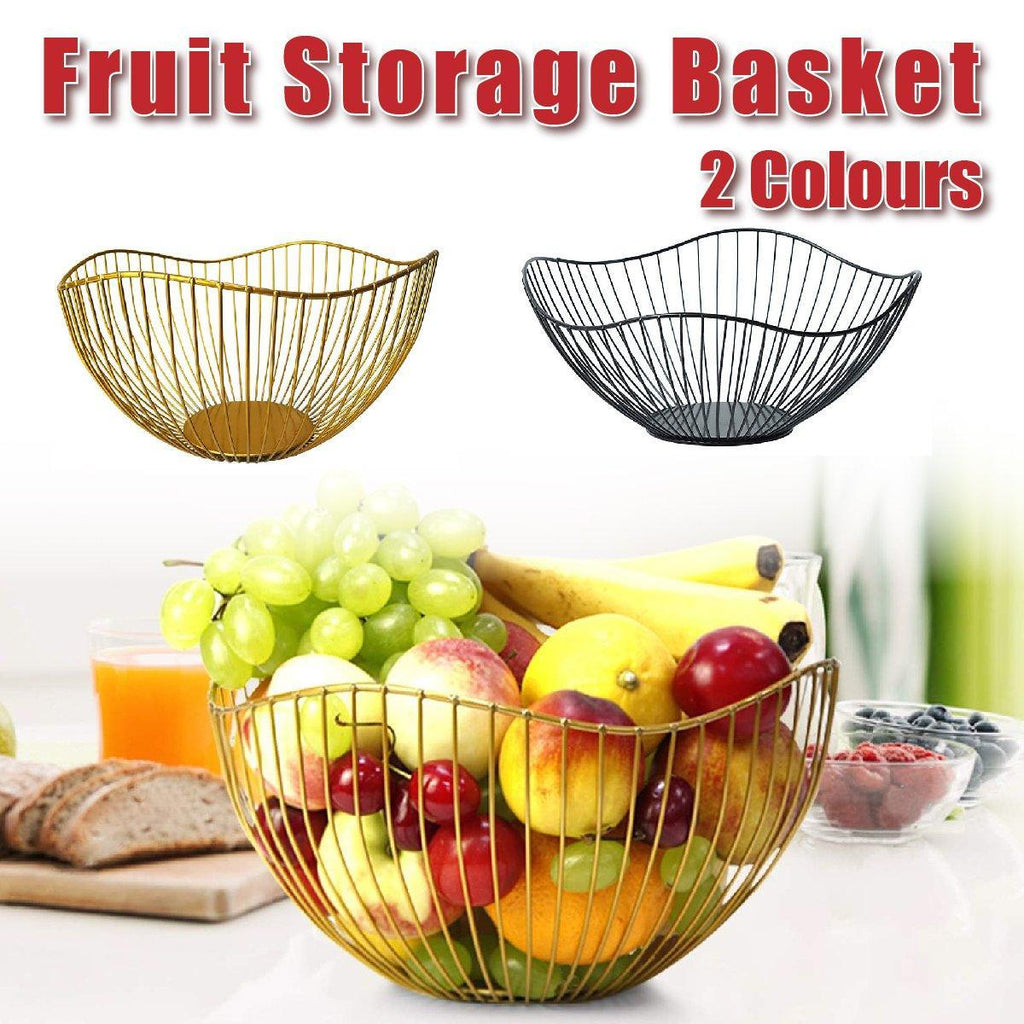 Large Iron Fruit Storage Basket Two Colours | StorageOZ