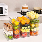 6 Pcs Clear Fridge Storage Boxes Set Set | StorageOZ