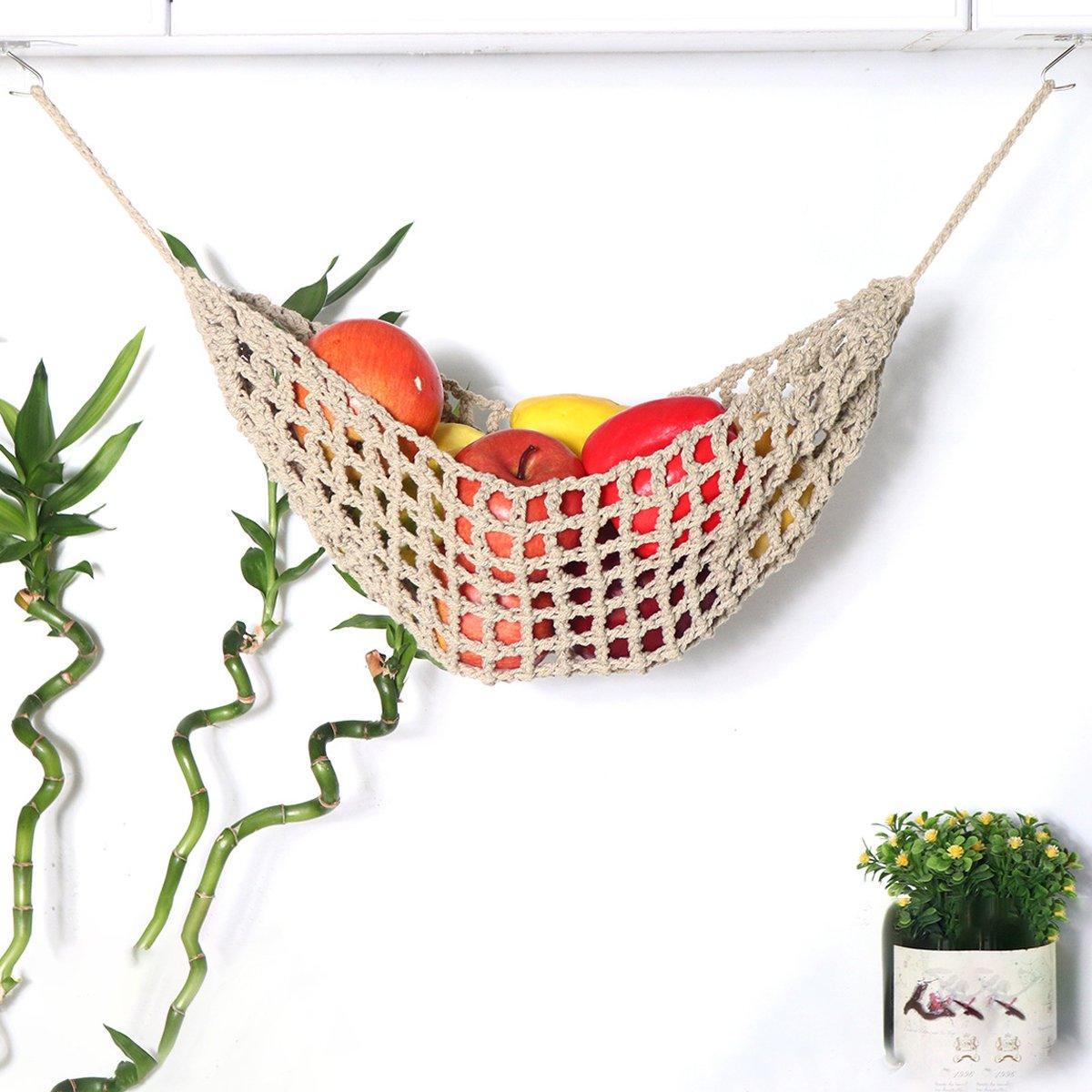 Hanging Mesh Fruit Basket for Kitchen Shelf | StorageOZ