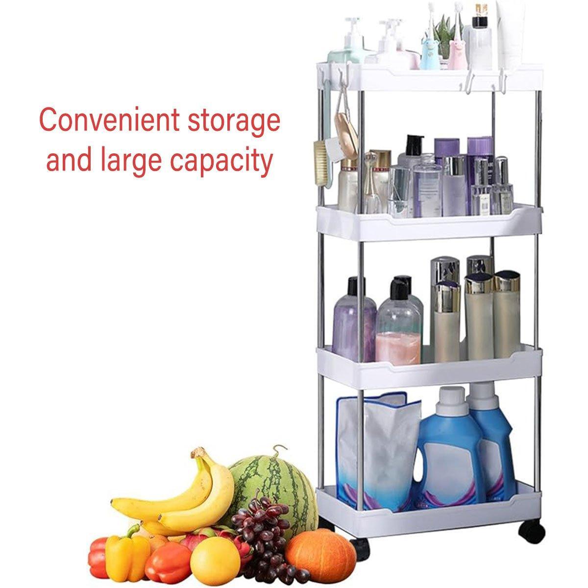 Rolling Storage Cart 3 or 4 Tiers Two Colours | StorageOZ