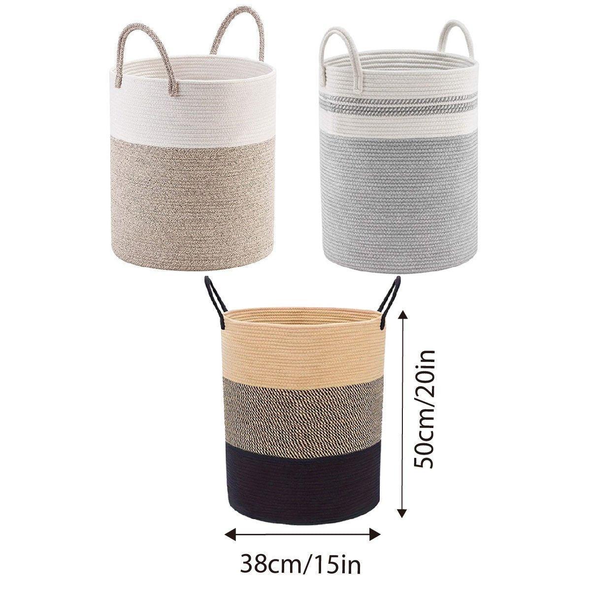 Cotton Rope Storage Basket Three Colourways | StorageOZ