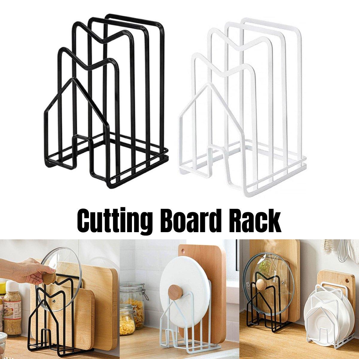 Pot Lid Chopping Board Rack in Two Colours | StorageOZ
