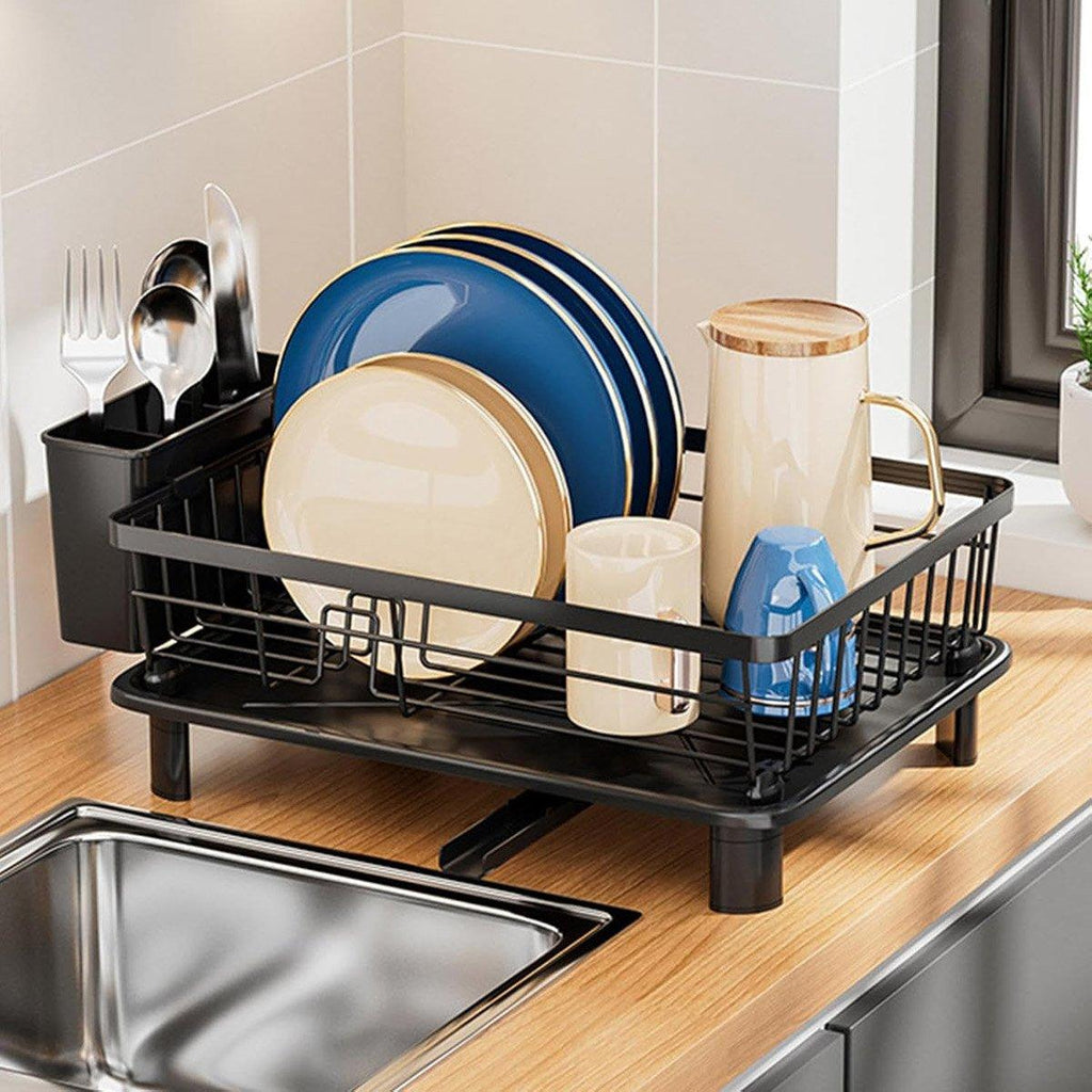 Kitchen Sink Dish Rack with Tray Two Colours | StorageOZ