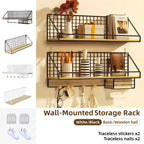 Iron Wood Wall Storage Rack Four Variants | StorageOZ