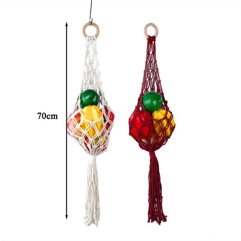 Hanging Rope Fruit Basket in Two Colours | StorageOZ