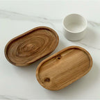 Wooden Oval Tray Home Storage Display Set | StorageOZ