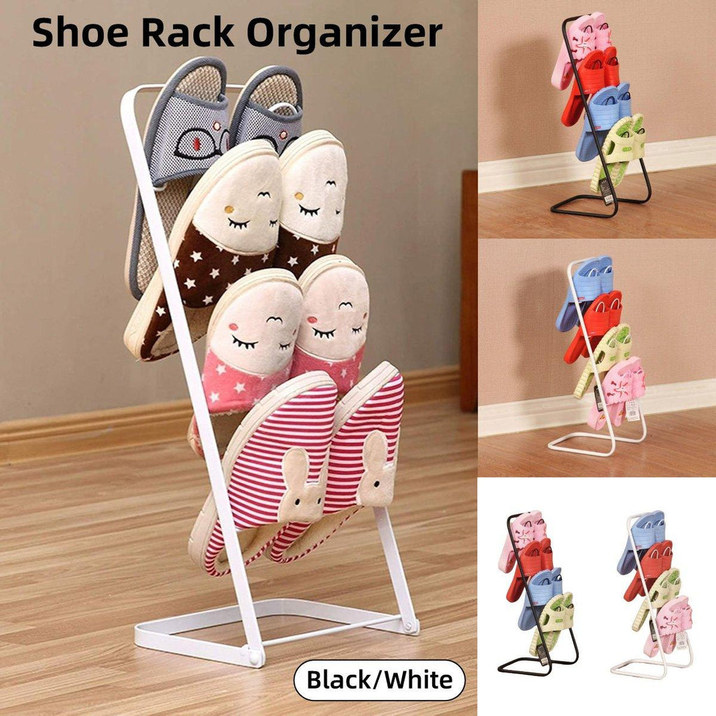 2 Tier Iron Slipper Rack with Drain Tray | StorageOZ