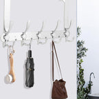5 Hook Stainless Steel Over Door Coat Rack | StorageOZ
