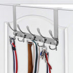 5 Hook Stainless Steel Over Door Coat Rack | StorageOZ