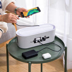 Lid Cable Management Box in Grey or White | StorageOZ