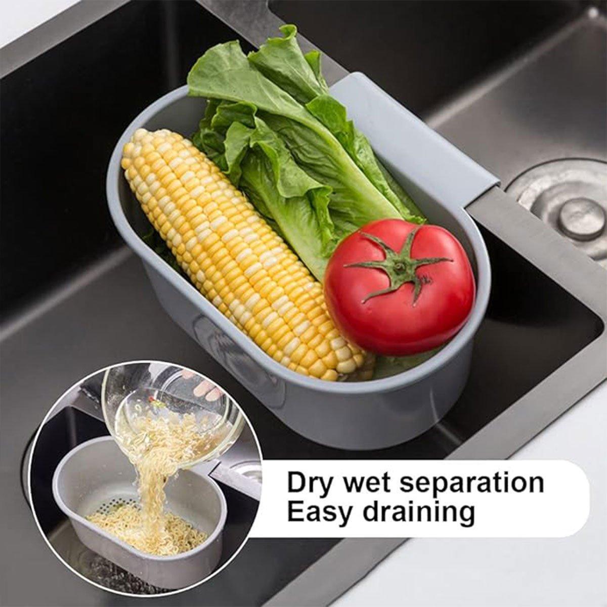 4 Pcs Sink Hanging Drain Baskets Two Colours | StorageOZ