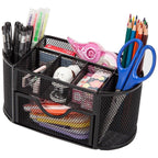 Metal Pen Holder Box with Drawer Three Colours | StorageOZ