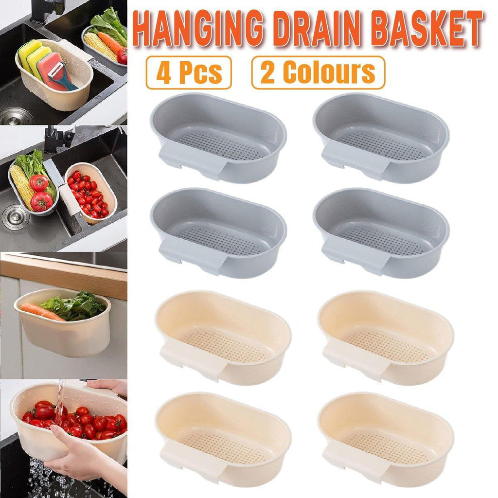 4 Pcs Sink Hanging Drain Baskets Two Colours | StorageOZ