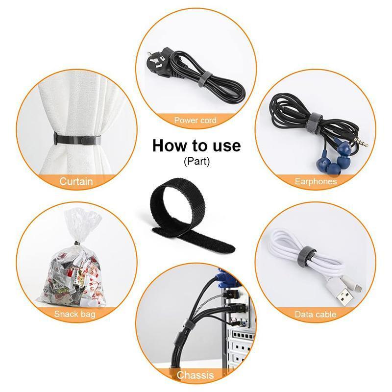 100 Pcs Reusable Cable Ties Two Colour Packs | StorageOZ