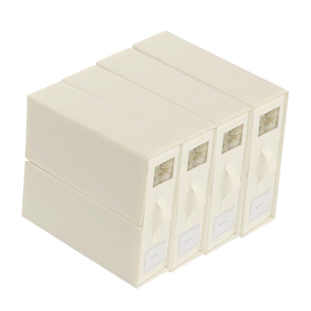 4 Pcs Collapsible Storage Boxes Three Colours | StorageOZ