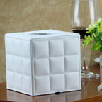 Square PU Leather Tissue Box Cover Holder | StorageOZ