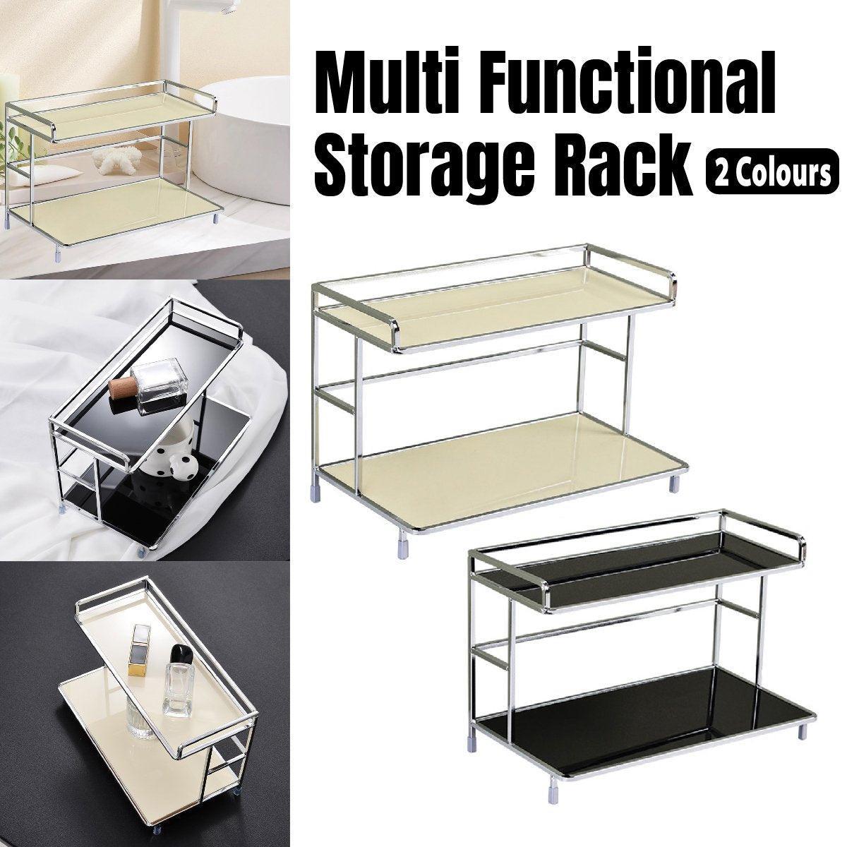 Two Tier Iron Cup Storage Rack Two Colours | StorageOZ