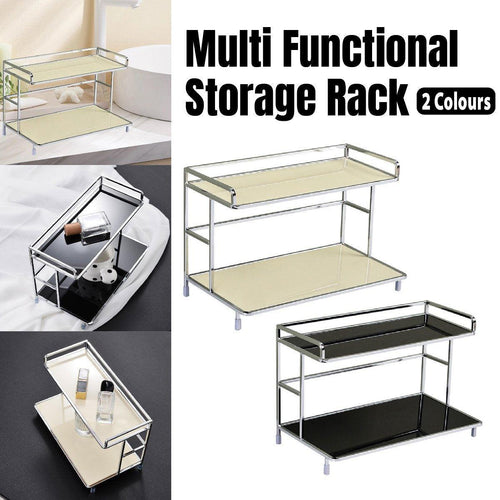 Two Tier Iron Cup Storage Rack Two Colours | StorageOZ