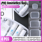 4 Pcs Clear Wash Bags Travel Organiser Set | StorageOZ