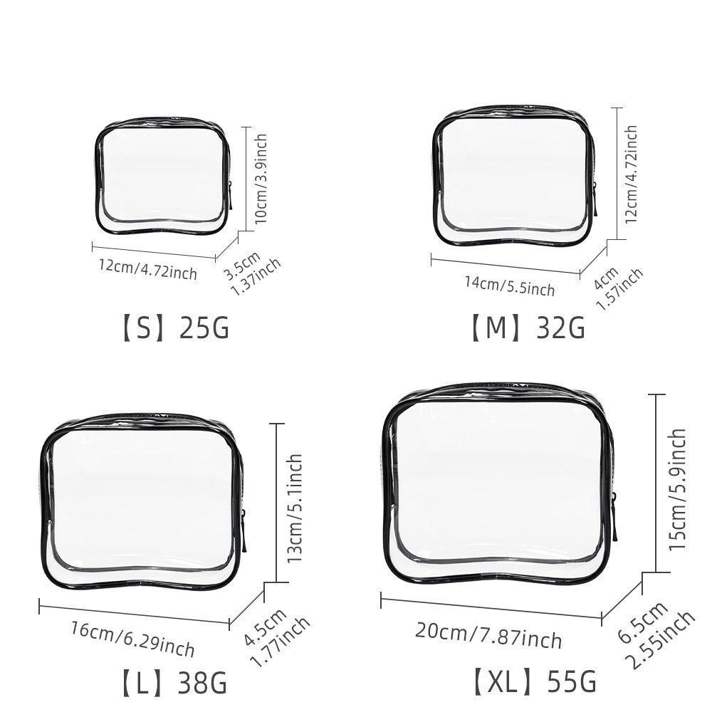 4 Pcs PVC Cosmetic Storage Bags Nine Colours | StorageOZ