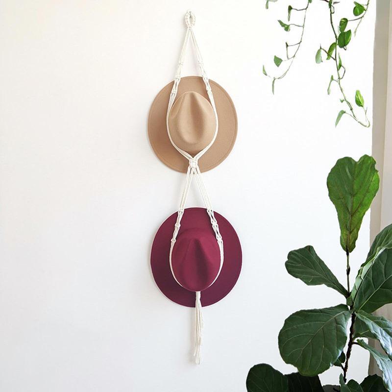 Cotton Rope Hat Rack in Four Pack Options | StorageOZ