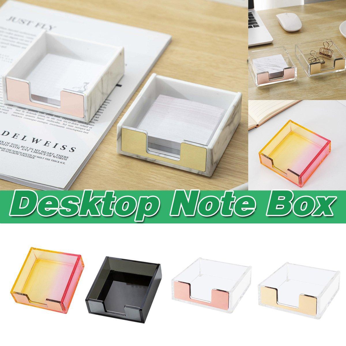 Sticky Note Desktop Box in Six Finishes Set | StorageOZ