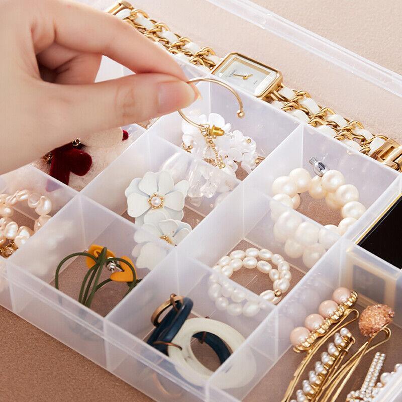 36 Slot Clear Compartment Storage Box Case | StorageOZ