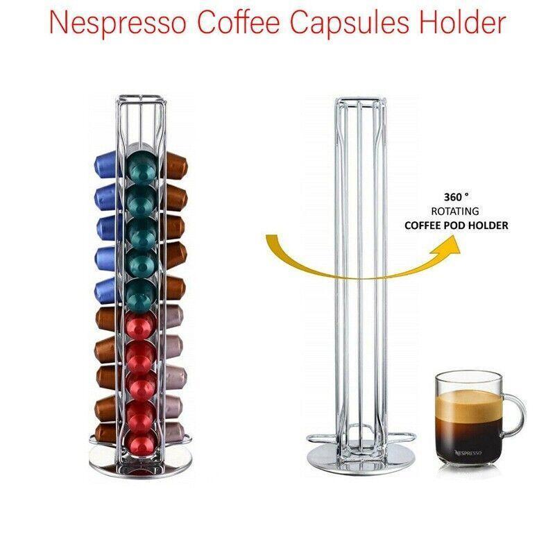 Silver Rotary Coffee Stand Kitchen Organiser | StorageOZ