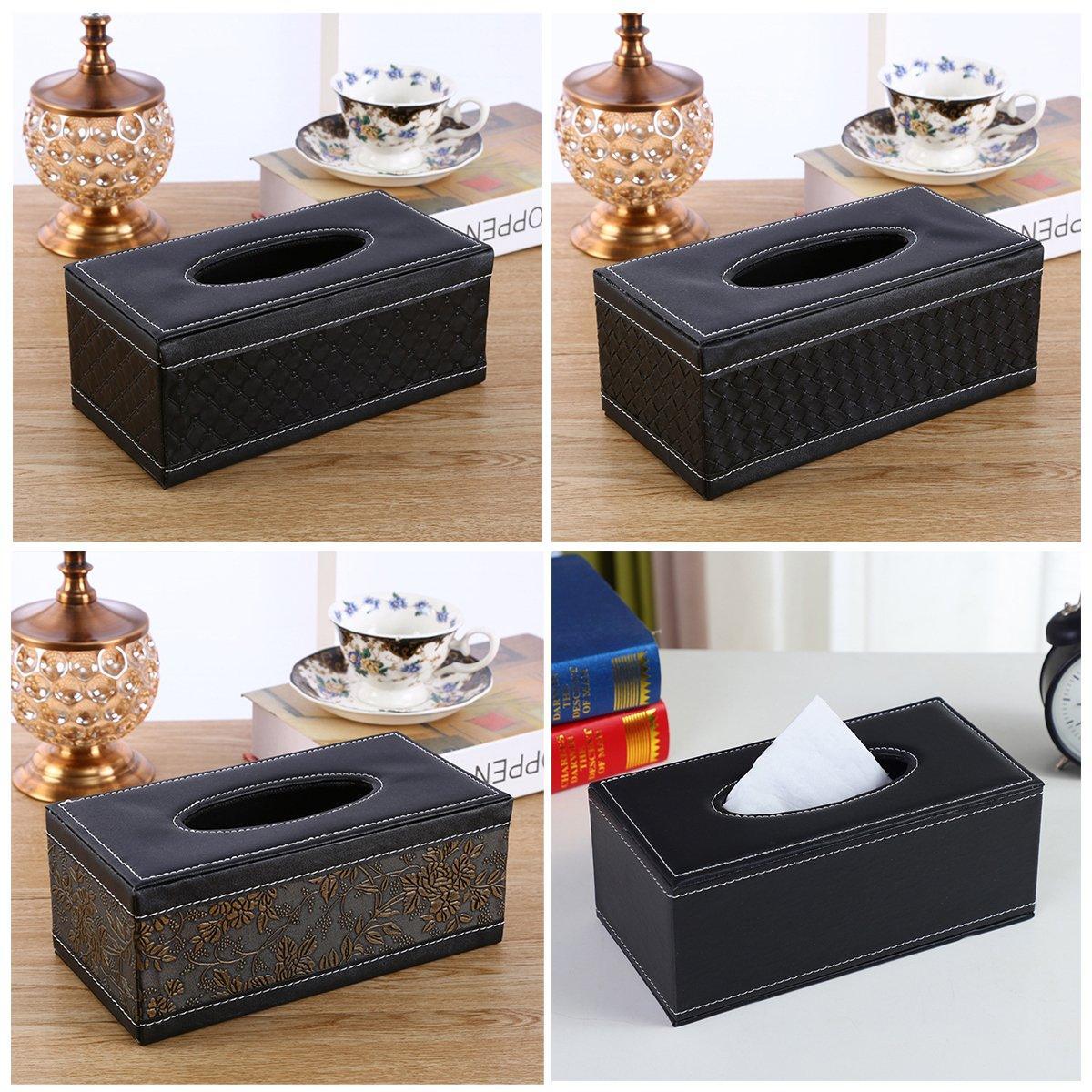 PU Leather Tissue Box Cover in Six Styles | StorageOZ