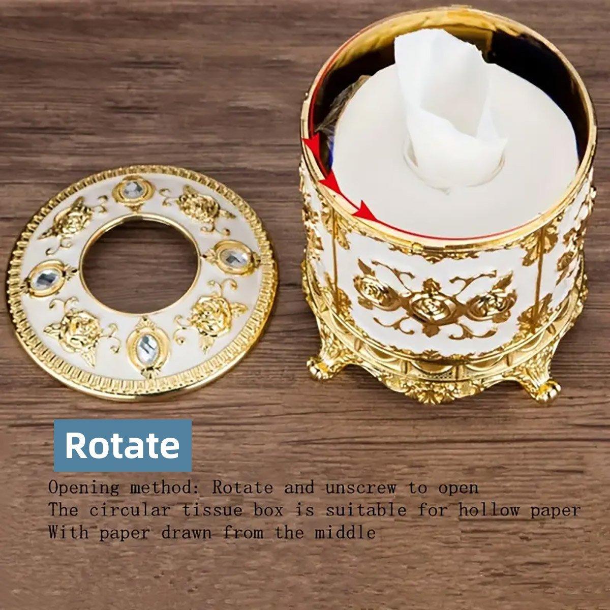 Round Tissue Boxes Two Colours Organiser | StorageOZ