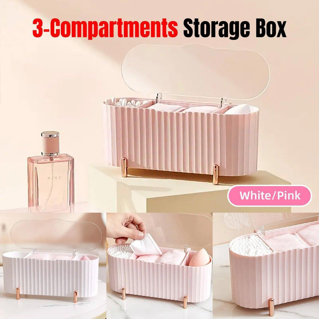 3 Compartment Beauty Organiser Two Colours | StorageOZ