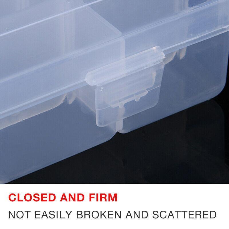 36 Slot Clear Compartment Storage Box Case | StorageOZ