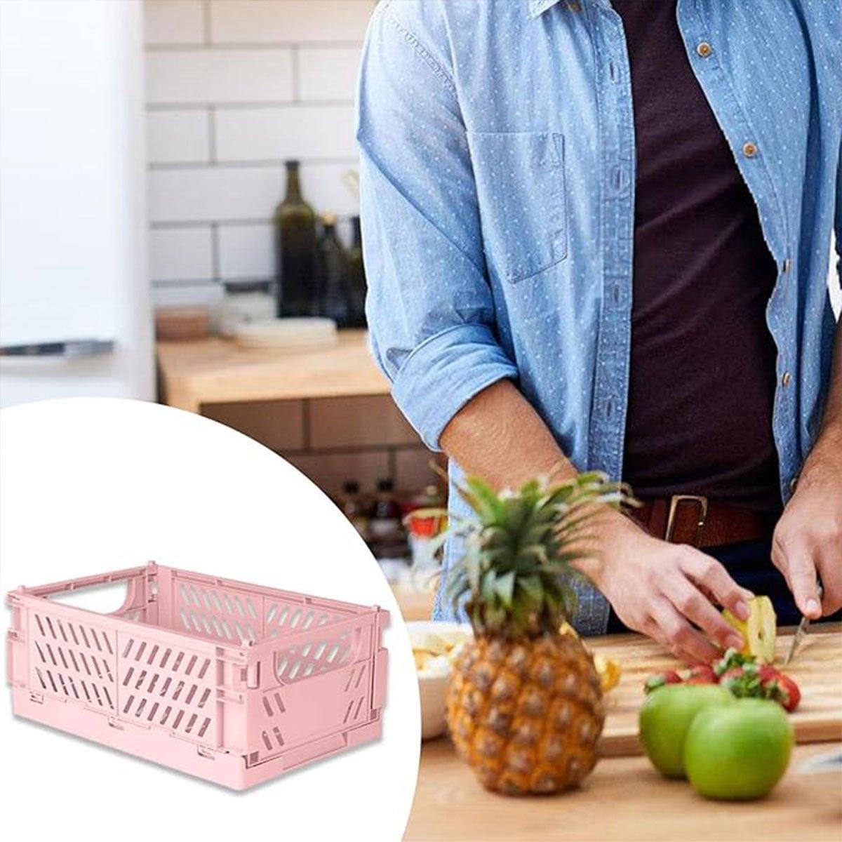 4 Pcs Stackable Storage Baskets Two Colours | StorageOZ