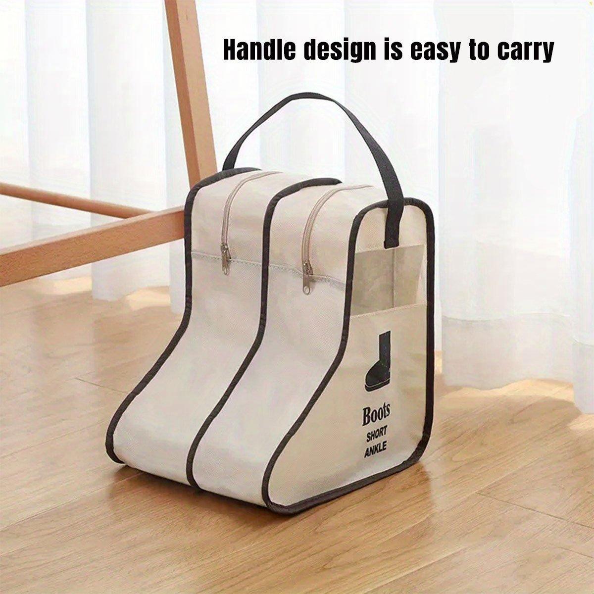 Home 4 Pcs Beige Boot Shoe Storage Bag Set | StorageOZ