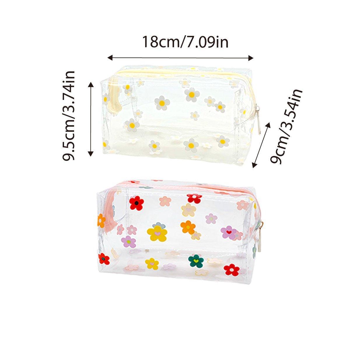 2 Pcs Clear PVC Travel Makeup Storage Bags | StorageOZ