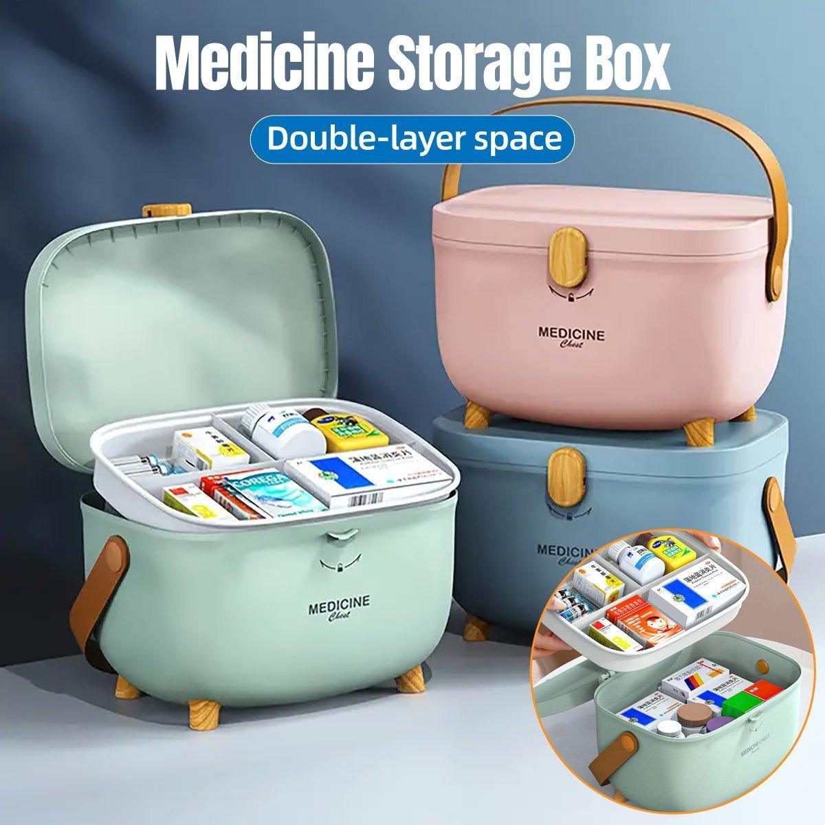Double Layer Family Medicine Storage Box | StorageOZ