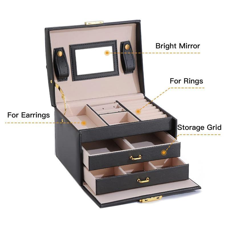 Two Drawer Velvet Jewellery Box Two Colours | StorageOZ